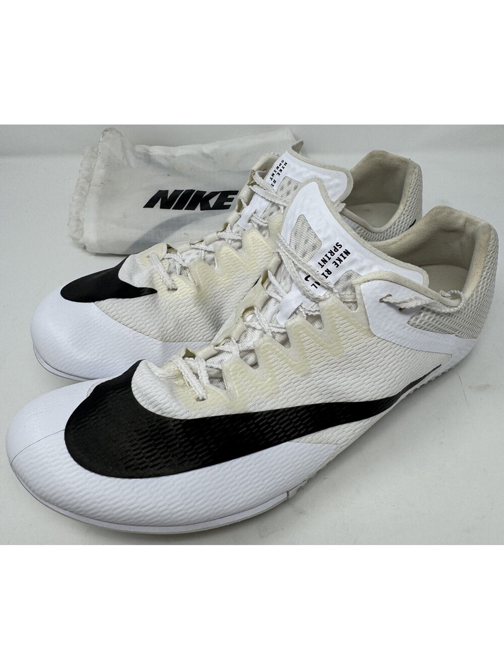 Nike Zoom Rival S 2 Sprint White Black Track and Field Spikes Size 11 DC8753-100